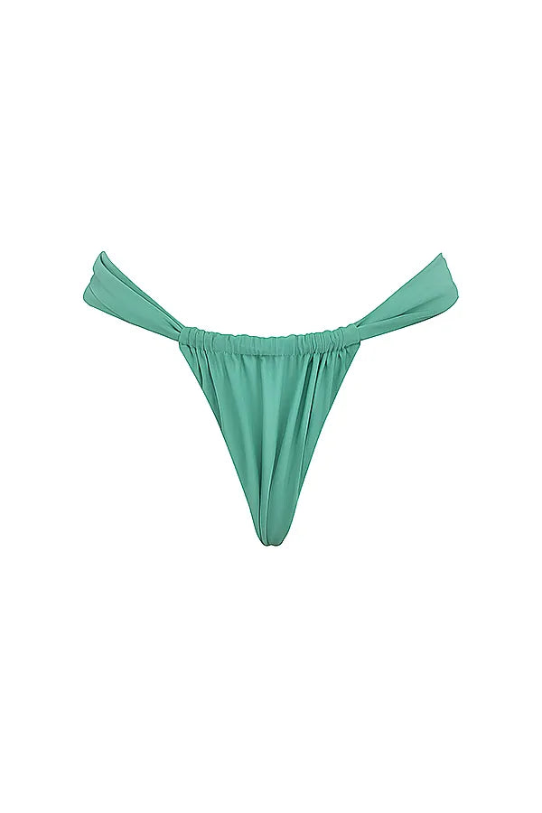 Athens Eucalyptus Gathered High Leg Bikini Bottom