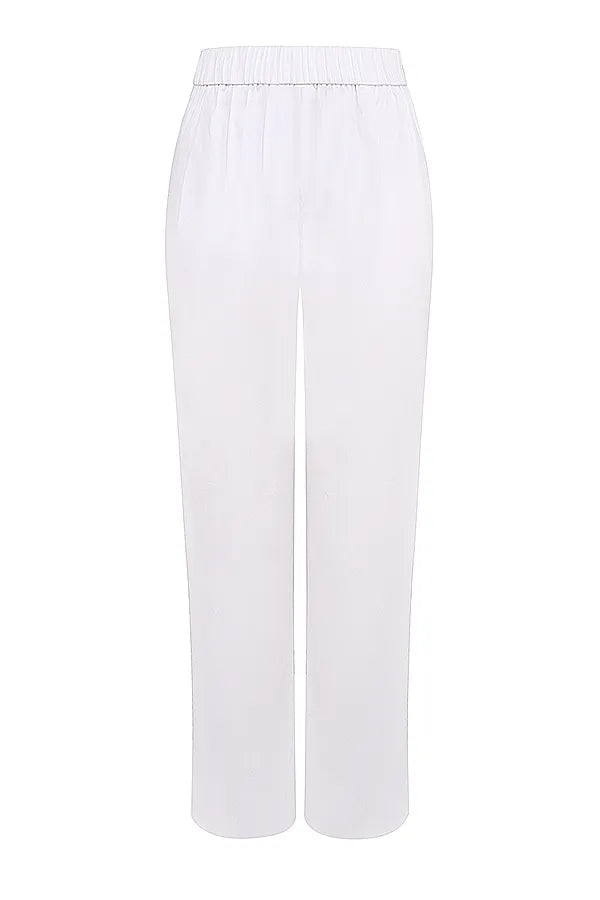 Reno White Relaxed Fit Trousers