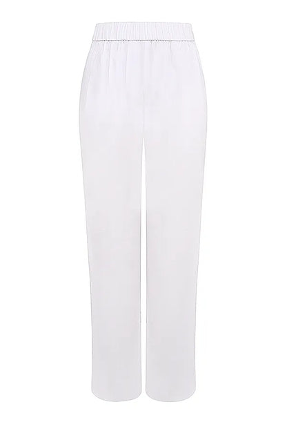 Reno White Relaxed Fit Trousers
