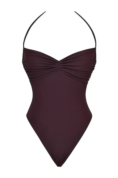 Aruba Cacao Gathered Swimsuit