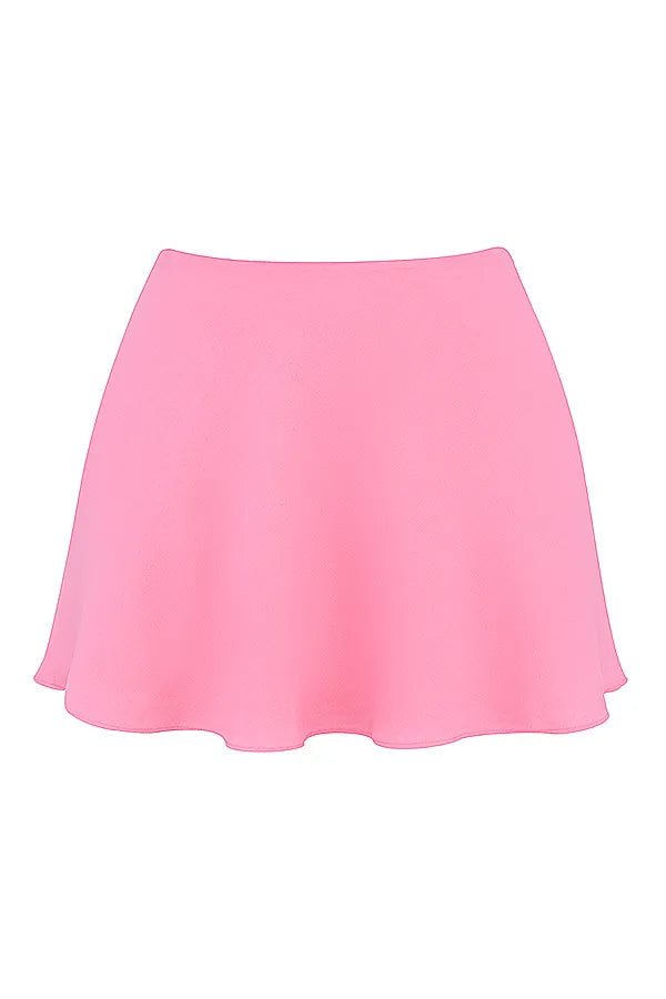Lil French Pink Floaty Mini Skirt