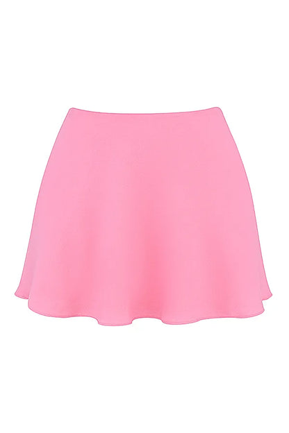 Lil French Pink Floaty Mini Skirt