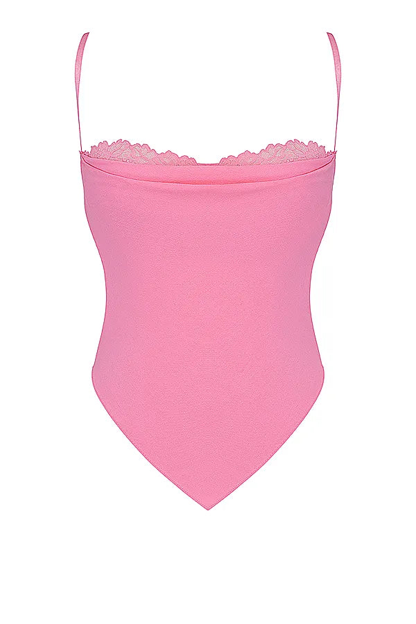 Aurelia French Pink Hanky Hem Top