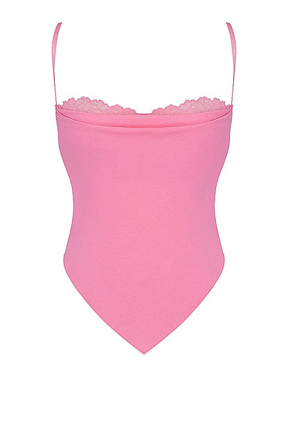 Aurelia French Pink Hanky Hem Top