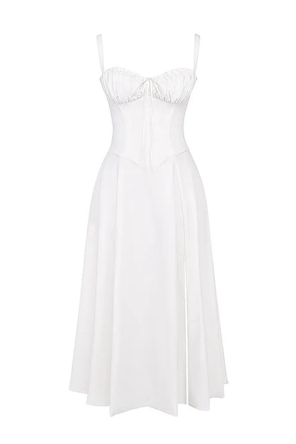 Carmen White Bustier Sundress