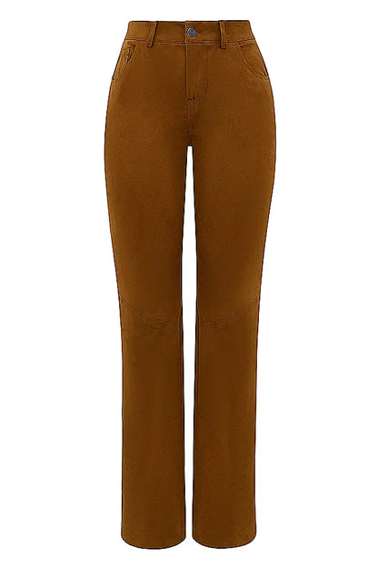 Apollo Tan Vegan Suede Trousers