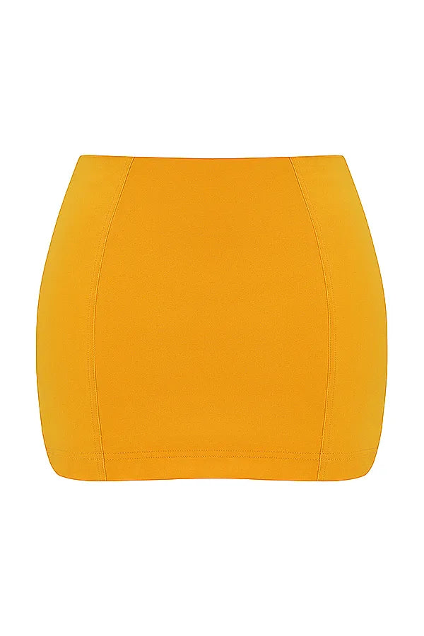 Nisha Tangerine Sculpting Mini Skirt