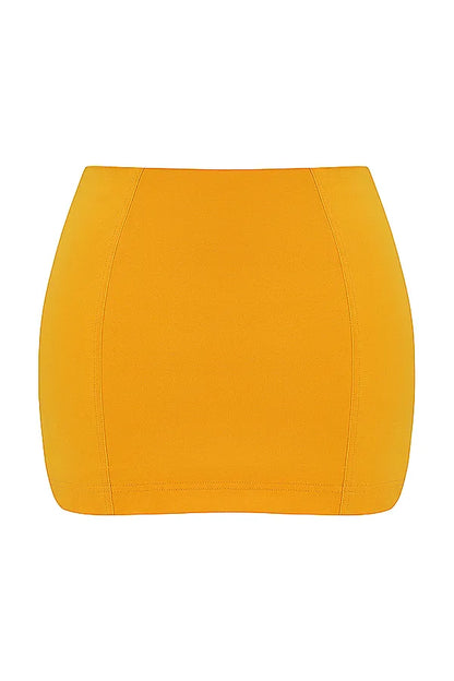 Nisha Tangerine Sculpting Mini Skirt