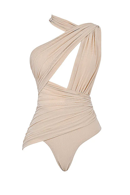 Cheyanne Ecru Gathered Bodysuit