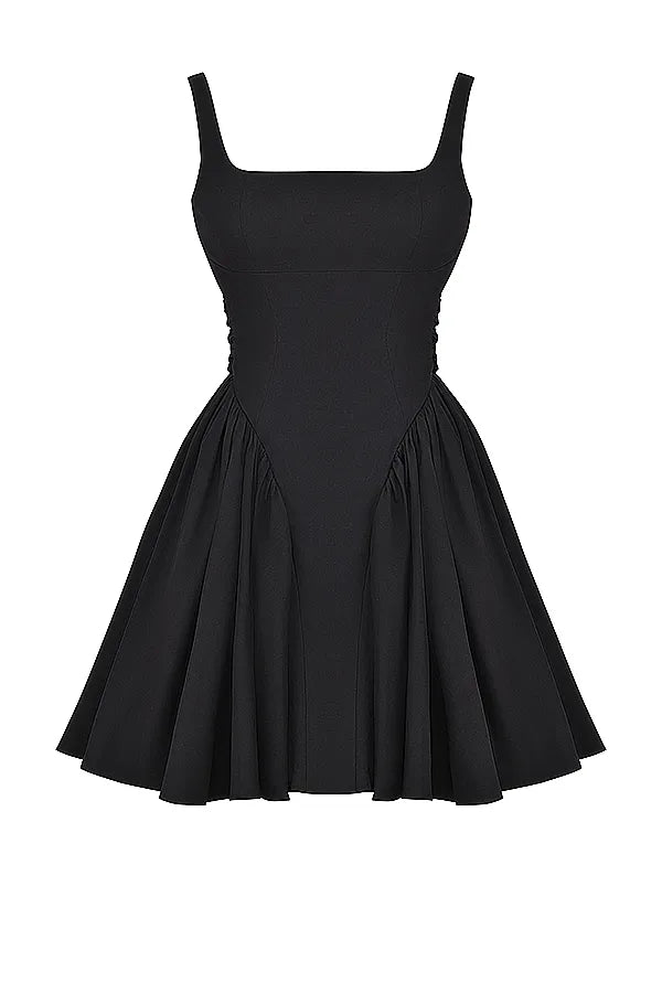 Florianne Black Bow Mini Dress