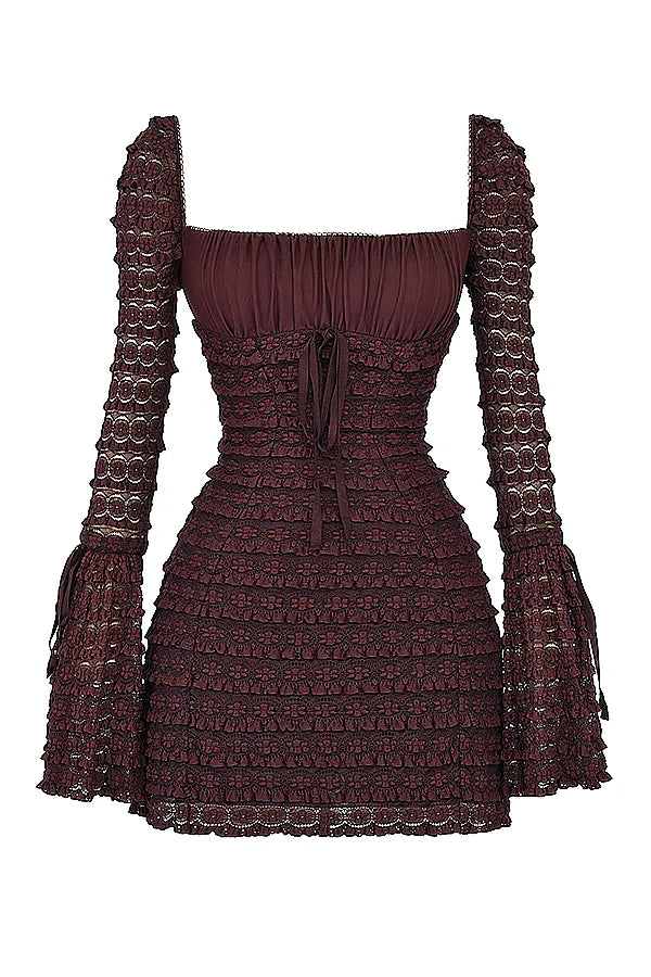 Marisa Espresso Lace Dress