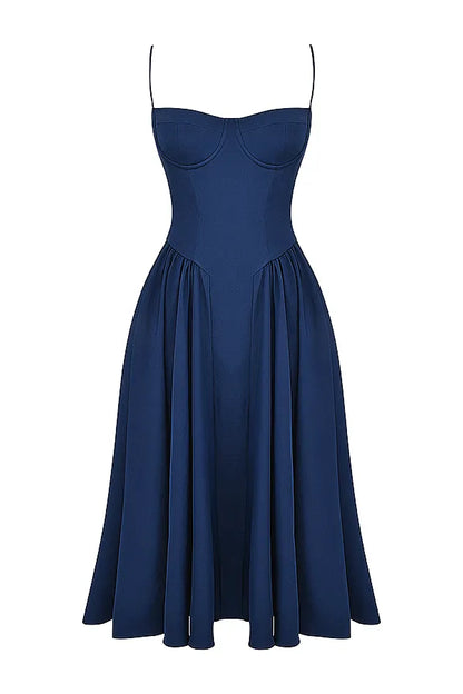 Samaria French Navy Corset Sundress