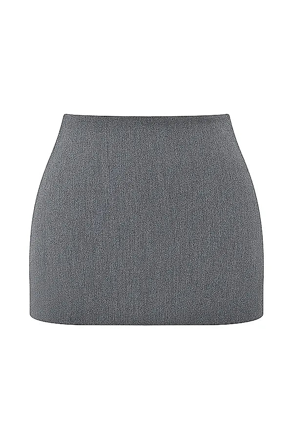 Jessamine Grey A-Line Mini Skirt