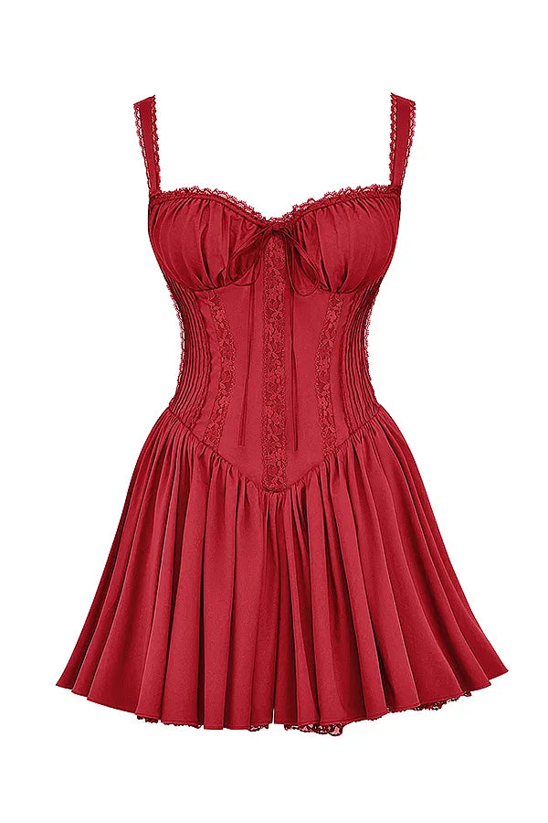 Pietra Cherry Corset Mini Dress