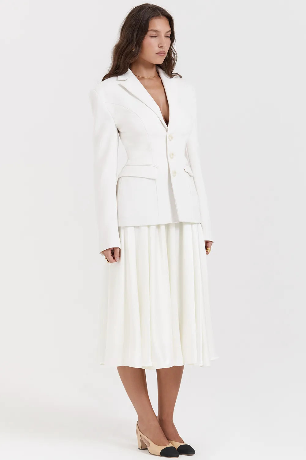 Sariah Ivory Contour Tailored Blazer