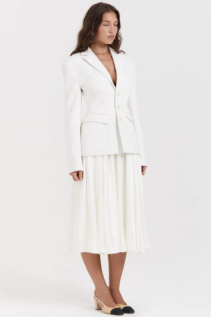 Sariah Ivory Contour Tailored Blazer