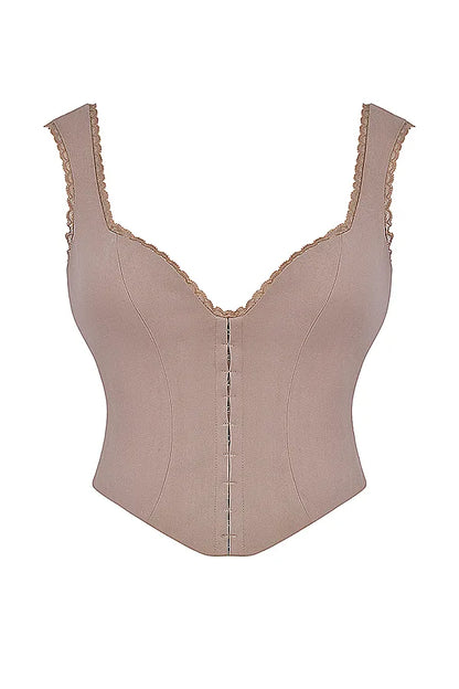 Robyn Mushroom Lace Trim Corset