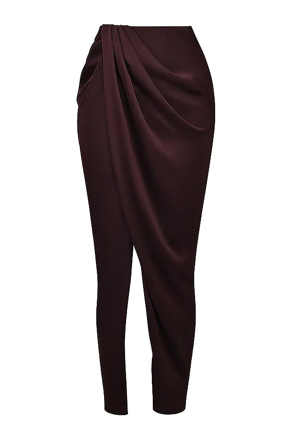Vesper Rich Brown Maxi Skirt
