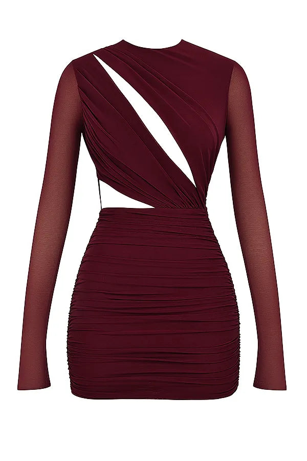 Lucinda Mulberry Cutout Mini Dress