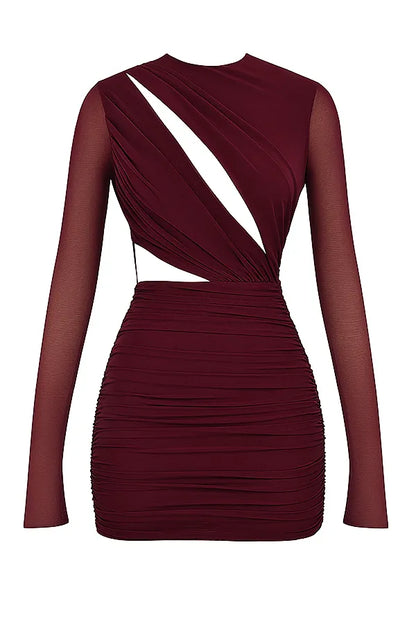 Lucinda Mulberry Cutout Mini Dress