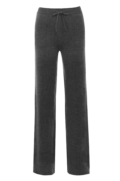 Yalina Charcoal Cashmere Blend Trousers