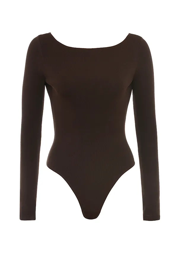 Inoe Espresso Open Back Bodysuit