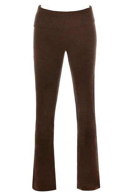 Ama Chocolate Cashmere Blend Trousers