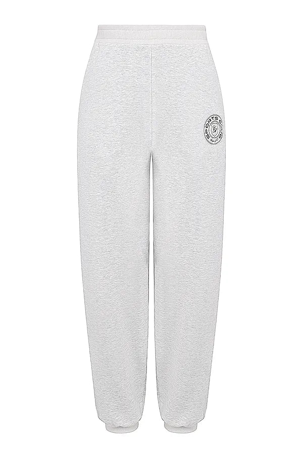 Coast Light Grey Marl Fleece Back Jogging Trousers