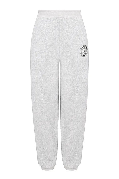 Coast Light Grey Marl Fleece Back Jogging Trousers