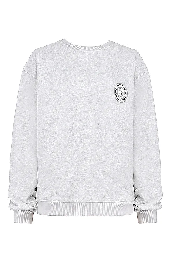 Haze Light Grey Marl Crew Neck Sweatshirt