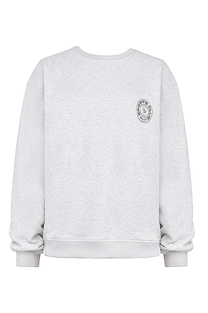 Haze Light Grey Marl Crew Neck Sweatshirt