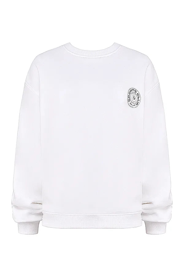 Haze White Crew Neck Sweatshirt