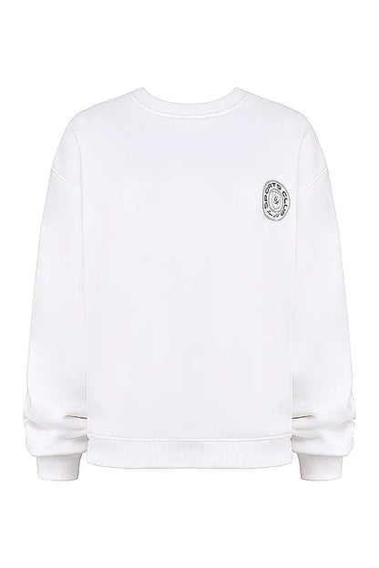 Haze White Crew Neck Sweatshirt