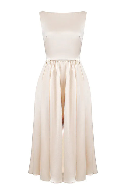 Shayla Vintage Cream Midi Dress