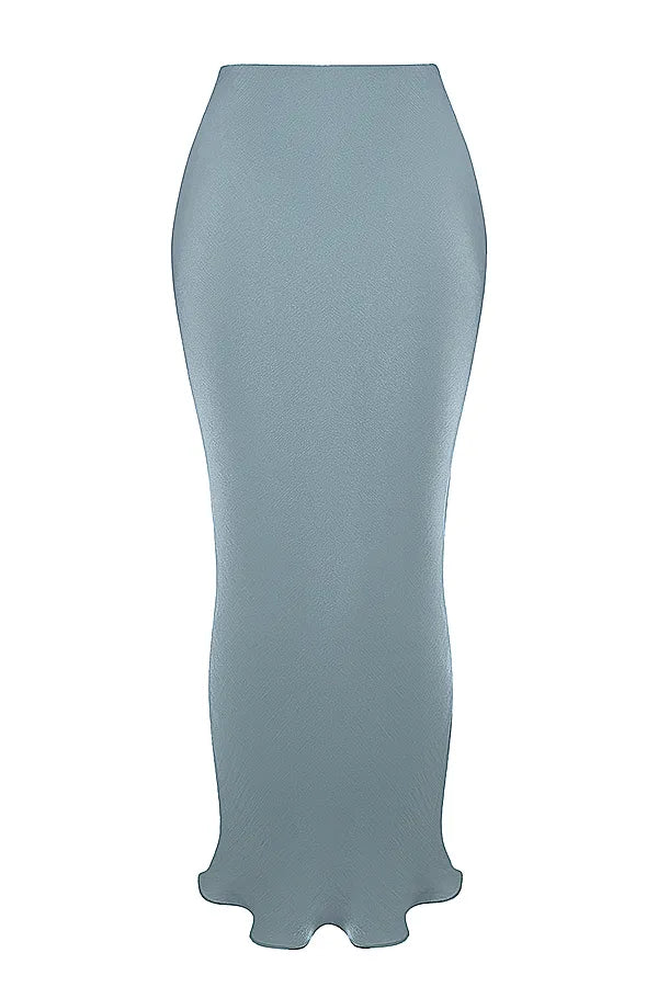 Amadi Cool Blue Floor Length Maxi Skirt