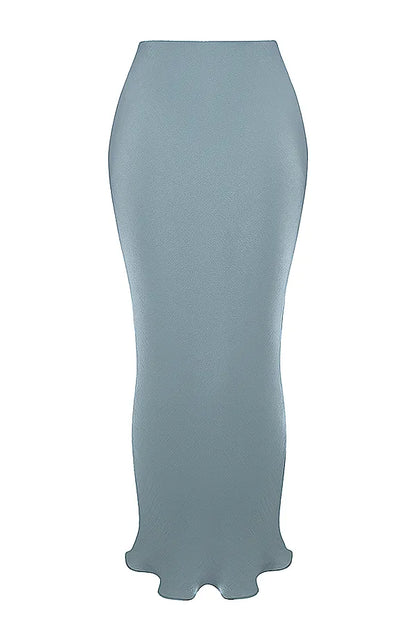 Amadi Cool Blue Floor Length Maxi Skirt
