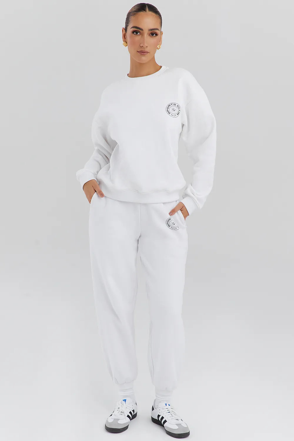 Haze White Crew Neck Sweatshirt