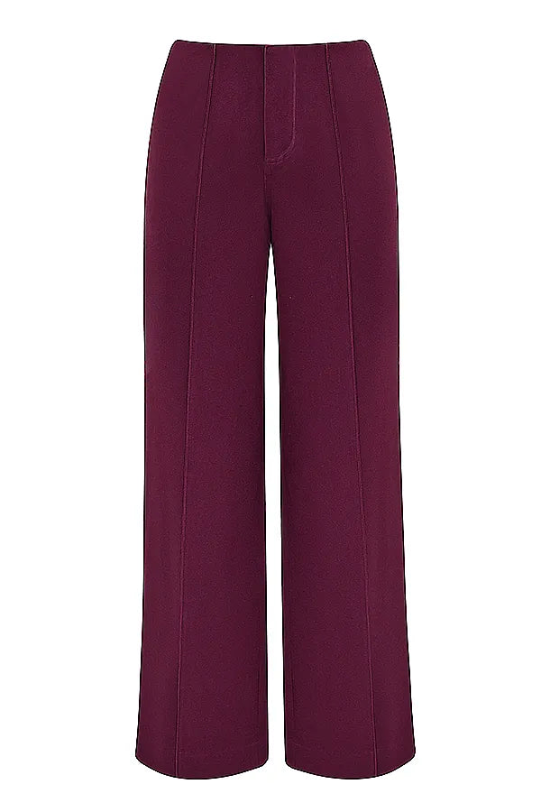 Rivi Wine Straight Leg Trousers