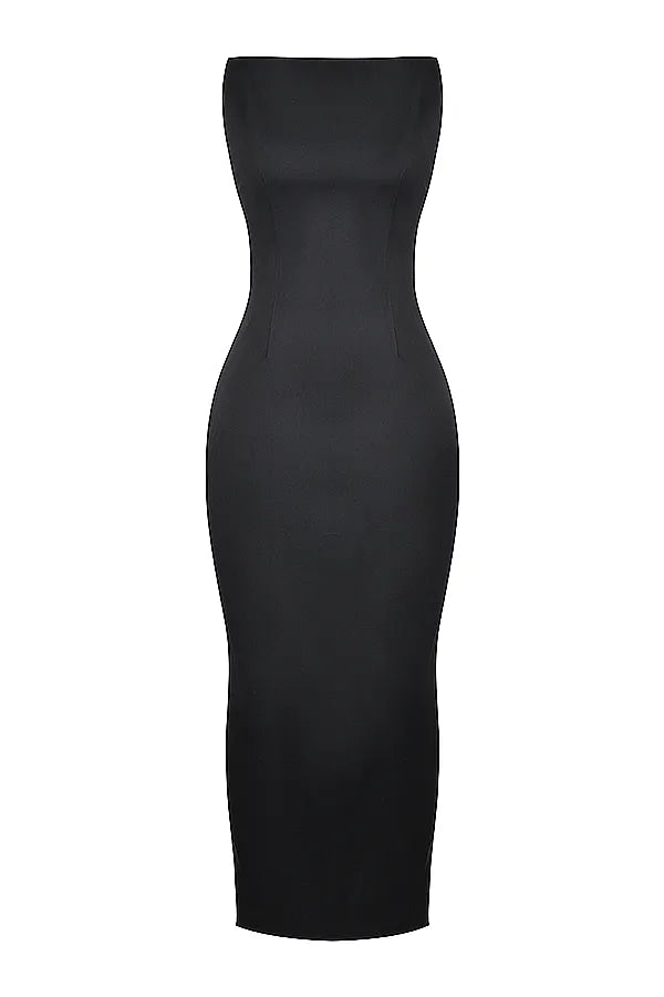 Filomena Black Maxi Dress