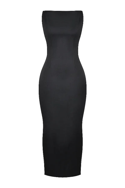 Filomena Black Maxi Dress