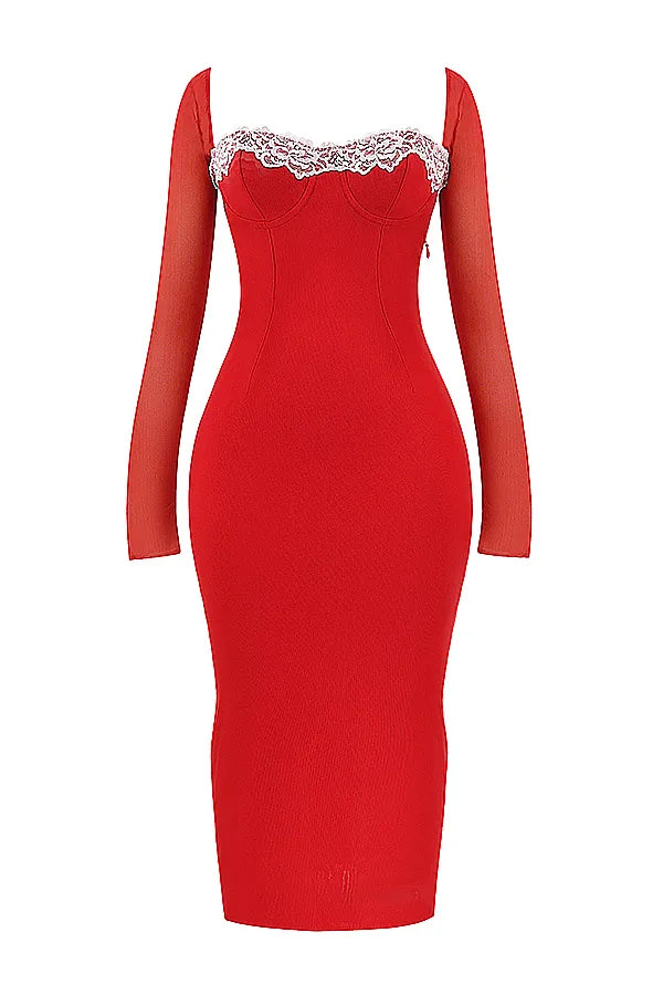 Seraphina Scarlet Corset Dress