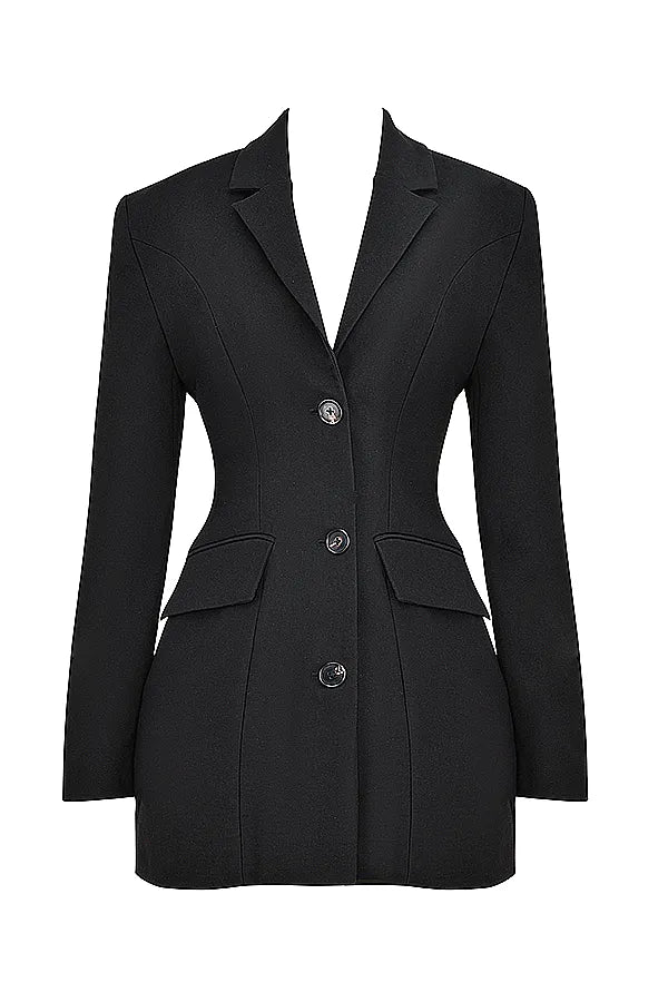 Amia Black Blazer Mini Dress