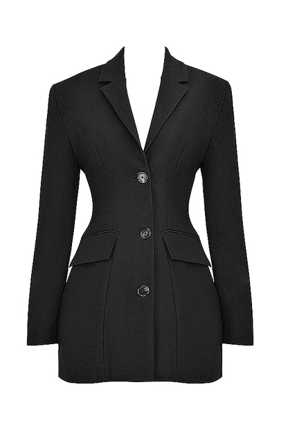 Amia Black Blazer Mini Dress