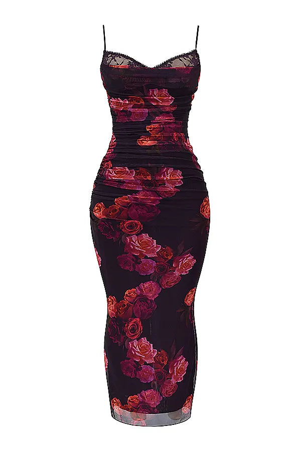 Nalini Romantic Floral Maxi Dress
