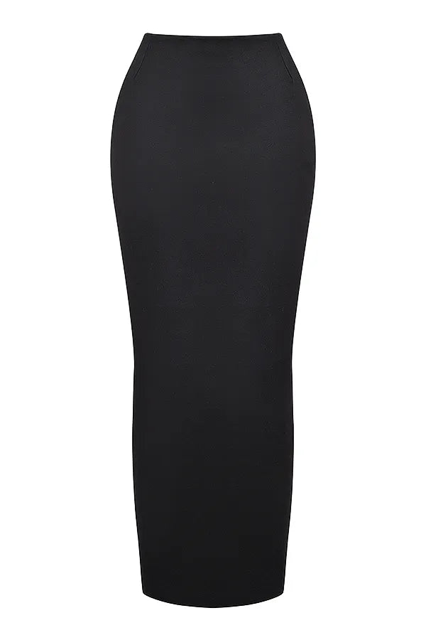 Hart Black Twill Maxi Skirt