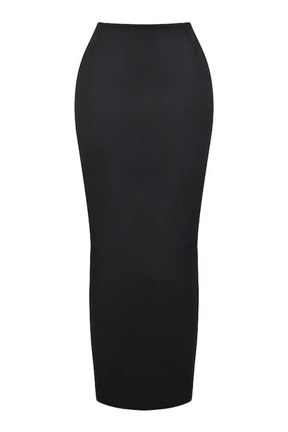 Hart Black Twill Maxi Skirt