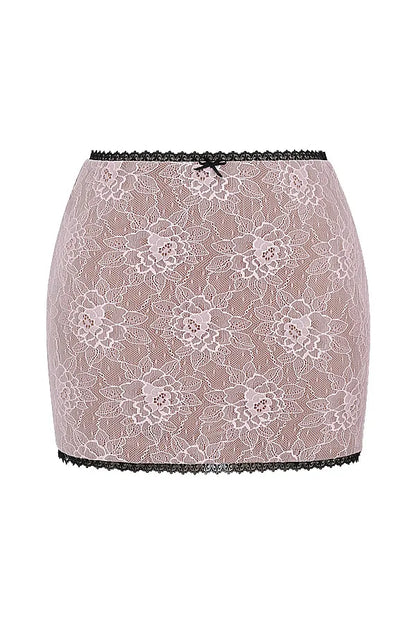 Mistress Rocks Peony Lace Mini Skirt - SALE