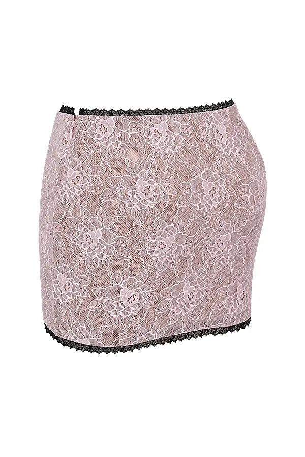 Mistress Rocks Peony Lace Mini Skirt - SALE