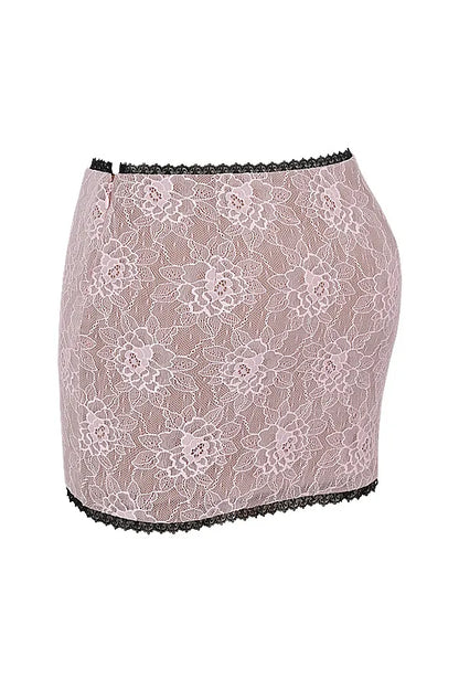 Mistress Rocks Peony Lace Mini Skirt - SALE