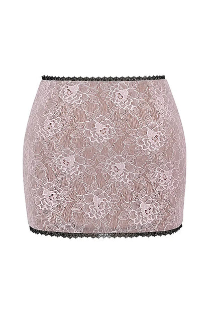 Mistress Rocks Peony Lace Mini Skirt - SALE